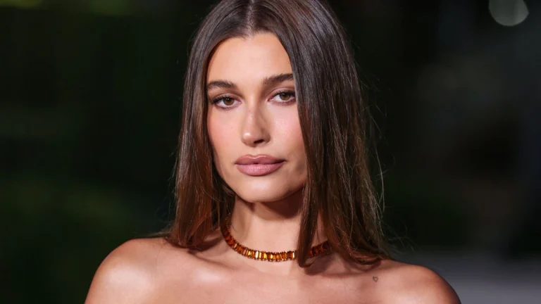 Hailey Bieber Turns Heads in Naked Sheer Gothic Gown with Barely-There Bra at ‘Wuthering Heights’ Premiere
