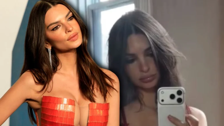 Emily Ratajkowski Ignites Instagram With Fiery Red Lace Lingerie Video
