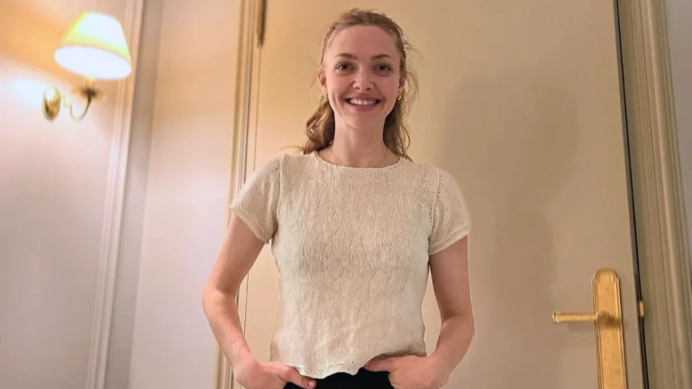 Amanda Seyfried Makes a Fashion Statement at France Premiere in Cropped Pinstripe Look