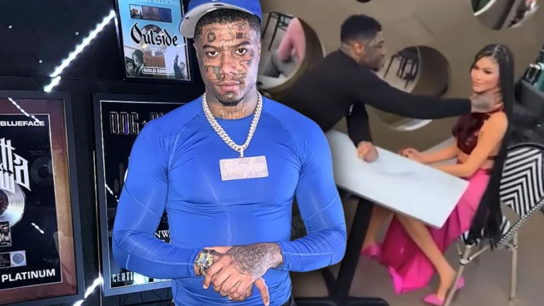 Blueface Sparks Controversy by Choking Zendaya’s Wax Statue in Public