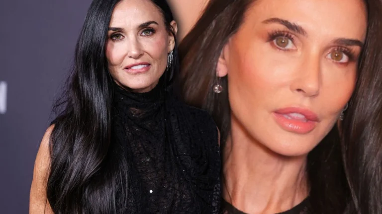 Demi Moore, 63, Turns Heads in Tiny Lacy Black Dress