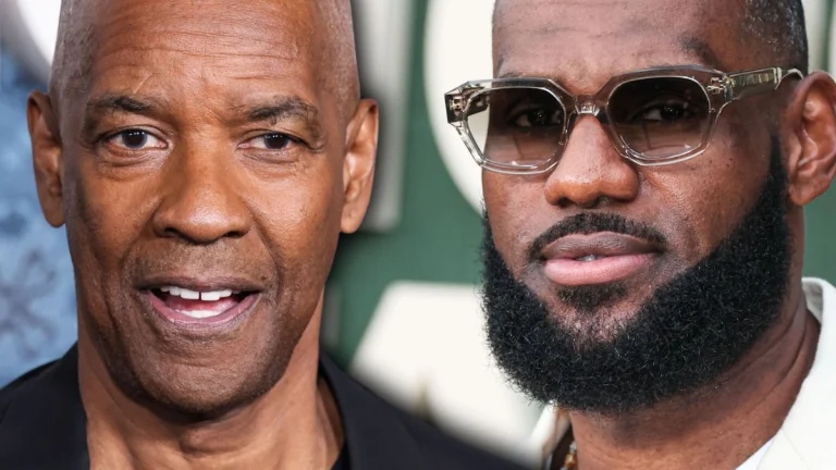Denzel Washington Stuns Fans by Casually Walking Onto Court to Greet LeBron James