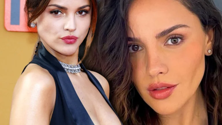 Eiza González Flaunts Bold Cleavage in Black Plunge Gown