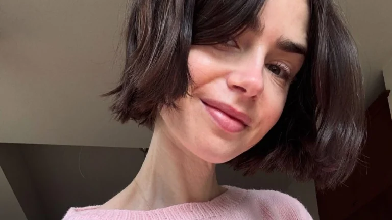 Lily Collins Makes a Statement in See-Through Dress for Maison Perrier Event