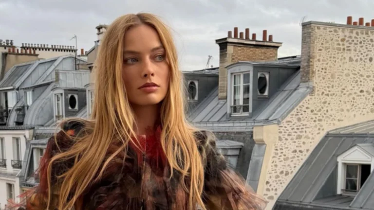 Margot Robbie Stuns in Shredded Maison Margiela Skirt Set at London Event