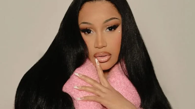 Cardi B Flaunts Sleek Hair and Cami-Top Look While Promoting Her Brand