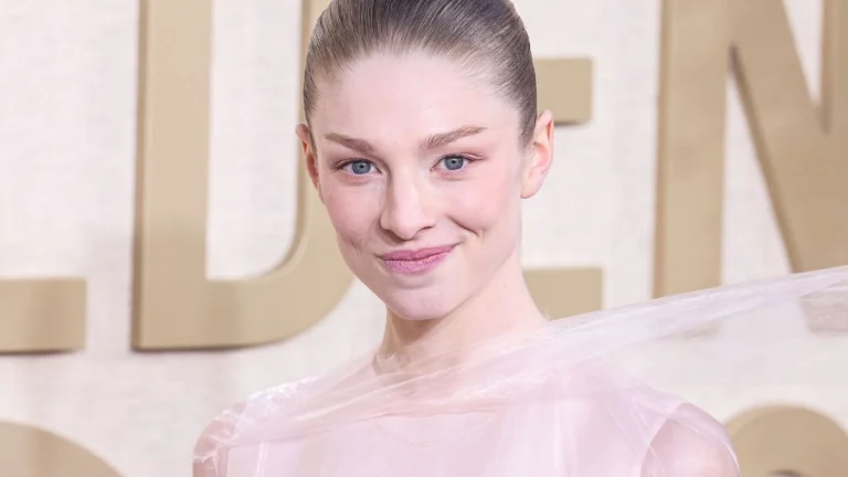 Hunter Schafer Wows in Schiaparelli with Cleavage-Revealing Ensemble