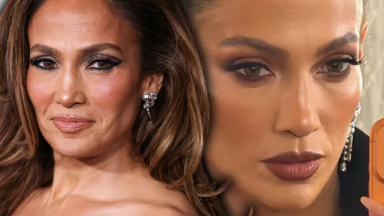 Jennifer Lopez’s (56) Cleavage Is Barely Contained by Lacy Dress in New Photos