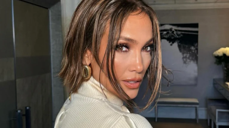 ‘Office Romance’ Star Jennifer Lopez Wraps up a Busy Paris Night in Head-To-Toe Cognac Glamour