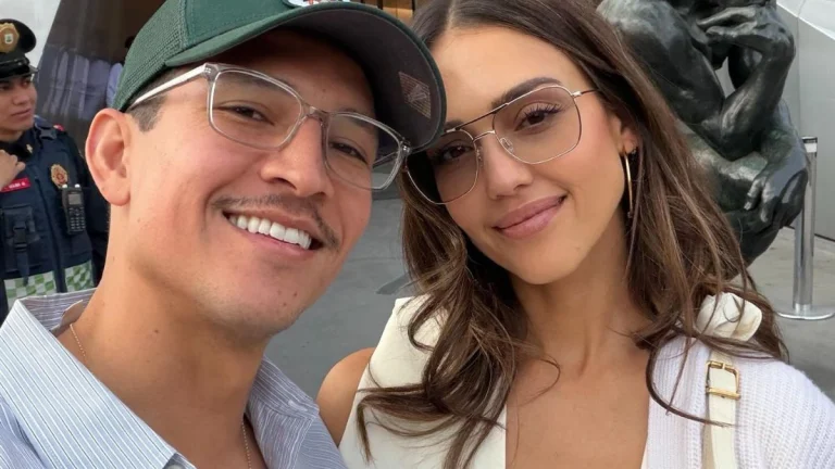 Jessica Alba (44) Wears Lacy Slip While Enjoying Time With Danny Ramirez