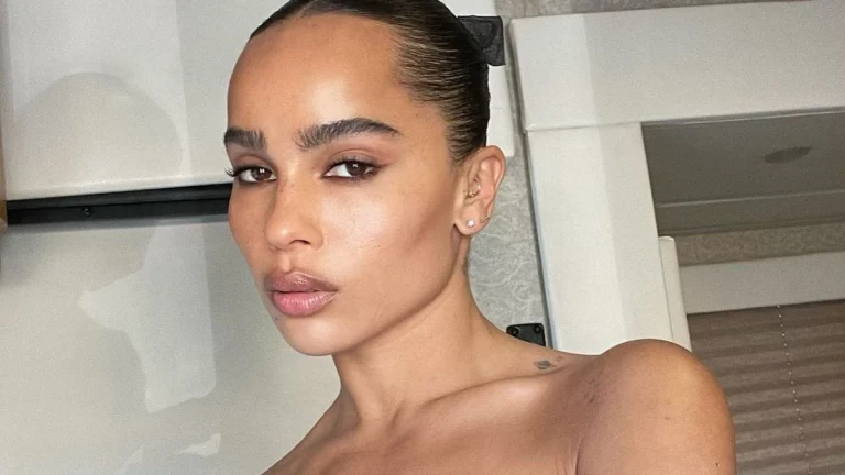Zoë Kravitz Shows off Eye-Catching Top at Saint Laurent Fashion Show
