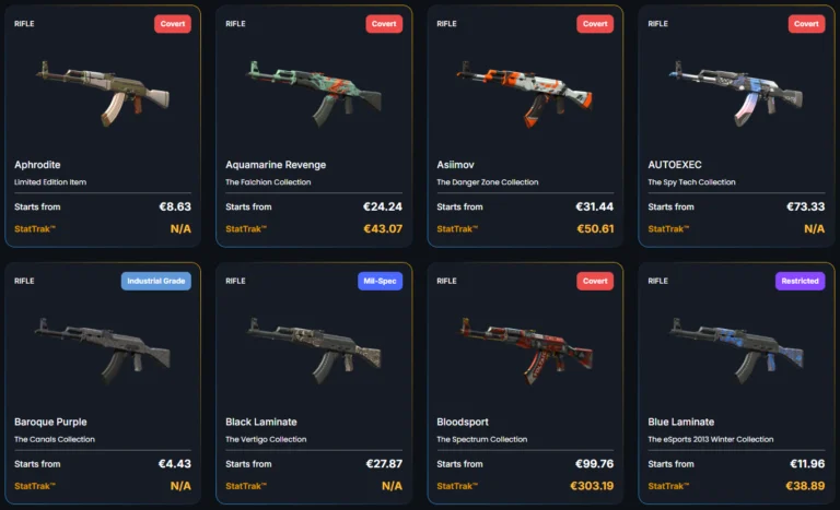 What are the most popular AK-47 skins?