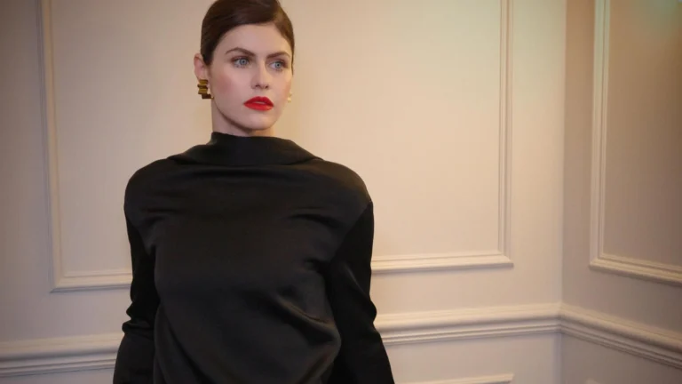 Alexandra Daddario (40) Goes Full Retro Glam in a Little Black Dress for New Photos