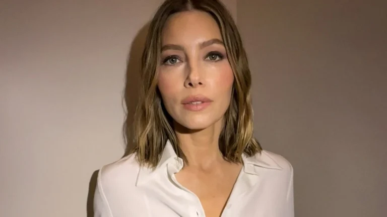 Jessica Biel Turns Heads in Plunging Nensi Dojaka Gown at the ‘Matchbox’ London Premiere